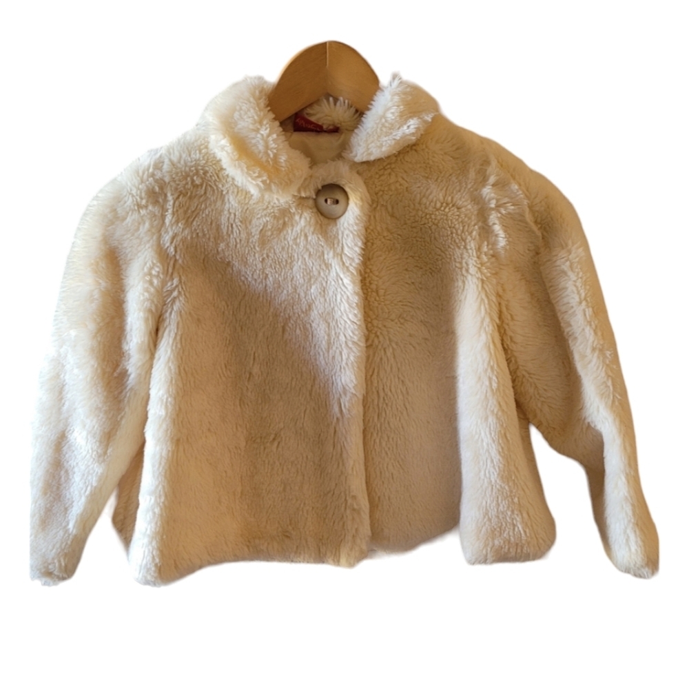 Tigerlily Ivory Faux Fur Ivory Girls Short Coat Size 7yrs Debenhoms